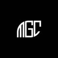 MGC letter logo design on black background. MGC creative initials letter logo concept. MGC letter design