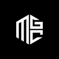 .MGC logo MGC icon MGC monogram MGC letter minimalist Circle flat Unique modern abstract logo design Royalty Free Stock Photo