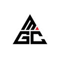 MGC triangle letter logo design with triangle shape. MGC triangle logo design monogram. MGC triangle vector logo template with red Royalty Free Stock Photo