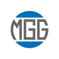 MGG letter logo design on white background. MGG creative initials circle logo concept. MGG letter design Royalty Free Stock Photo