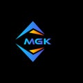 MGK abstract technology logo design on Black background. MGK creative initials letter logo concept Royalty Free Stock Photo