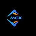 MGK abstract technology logo design on Black background. MGK creative initials letter logo concept Royalty Free Stock Photo