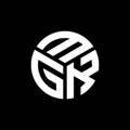 MGK letter logo design on black background. MGK creative initials letter logo concept. MGK letter design Royalty Free Stock Photo