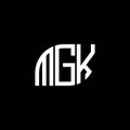 MGK letter logo design on black background. MGK creative initials letter logo concept. MGK letter design.MGK letter logo design on Royalty Free Stock Photo