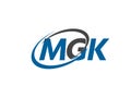MGK logo, design, vector illustration Royalty Free Stock Photo