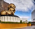MGM Grand Hotel Casino, Golden Lion,Las Vegas Strip Royalty Free Stock Photo