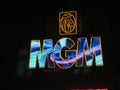 MGM sign at night