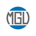 MGU letter logo design on white background. MGU creative initials circle logo concept. MGU letter design Royalty Free Stock Photo