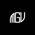 MGV letter logo design on black background. MGV creative initials letter logo concept. MGV letter design Royalty Free Stock Photo