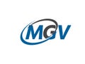 MGV logo, design, vector illustration Royalty Free Stock Photo