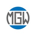 MGW letter logo design on white background. MGW creative initials circle logo concept. MGW letter design Royalty Free Stock Photo