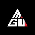 MGW triangle letter logo design with triangle shape. MGW triangle logo design monogram. MGW triangle vector logo template with red Royalty Free Stock Photo