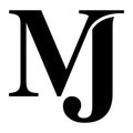 MJ letter black logo icon template 2 Royalty Free Stock Photo