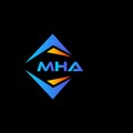 MHA abstract technology logo design on Black background. MHA creative initials letter logo concept Royalty Free Stock Photo