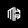MHA logo MHA icon MHA monogram MHA letter minimalist Circle flat Unique modern abstract logo design Royalty Free Stock Photo