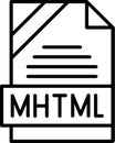 MHTML Outline Vector Icon Royalty Free Stock Photo