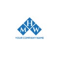 MHW letter logo design on WHITE background. MHW creative initials letter logo concept. MHW letter design Royalty Free Stock Photo