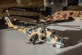 Mi 24 Hind assembled and painted plastic helicopter model kit