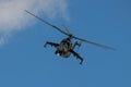 MI-24 Hind display during Radom Air Show 2013 Royalty Free Stock Photo