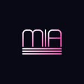 MIA Logo. Feminine Logo. Letter Logo Wordmark Logo.