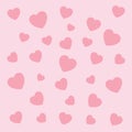 Heart abstract texture Pettern wallpaper design on pink background Royalty Free Stock Photo