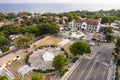 Miagao, Iloilo, Philippines - Aerial of the town hall and plaza square Royalty Free Stock Photo