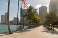 Miami bayfront park Royalty Free Stock Photo