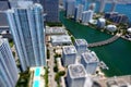 Miami Bayside tilt shift Royalty Free Stock Photo
