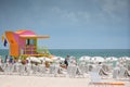 Miami Beach art deco lifeguard hut Royalty Free Stock Photo