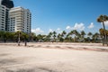 Miami Beach closed and parking lots empty to slow spread of Coronavirus Covid 19 pandemic