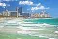 Miami Beach colorful beach and ocean view Royalty Free Stock Photo