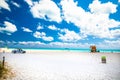 Miami Beach colorful beach and ocean view, Florida Royalty Free Stock Photo