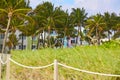 Miami Beach entrance with palm trees Florida US Royalty Free Stock Photo