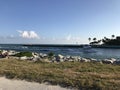 MIAMI Beach, FL - December 22, 2017: Haulover park at sunset