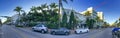 MIAMI BEACH, FL - FEBRUARY 2016: Traffic along Ocean Drive on a sunny winter day Royalty Free Stock Photo