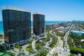 Aerial image of the St Regis and Bal Harbour shopping mall Royalty Free Stock Photo