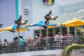 People dining on Ocean Drive Miami Beach FL summertime vacation