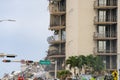 News coverage of the collapse of the Chaplain Towers Surfside Miami Beach Royalty Free Stock Photo