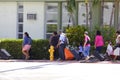 People evacuating Miami Beach Hurricane Irma