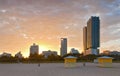 Miami Beach Florida, beautiful summer sunset at the beach Royalty Free Stock Photo