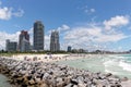 Miami south beach, view from port entry channel