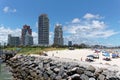 Miami south beach, view from port entry channel