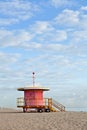 Miami Beach Florida, lifeguard house Royalty Free Stock Photo