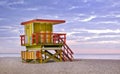 Miami beach Florida lifeguard house Royalty Free Stock Photo