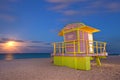 Miami Beach Florida lifeguard house at night