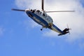 Medivac Preparing to Land at a hospital heliport. Royalty Free Stock Photo