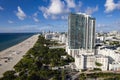 Miami Beach, Florida, USA - Aerial view of The Setai and other hotels near South Beach Royalty Free Stock Photo