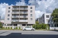 Miami Beach, Florida, USA - An apartment building along Collins Avenue Royalty Free Stock Photo