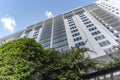 Miami Beach, Florida, USA - Looking up at an apartment building along Collins Avenue Royalty Free Stock Photo