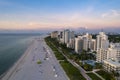 Miami Beach, Florida, USA - Morning aerial view of luxury condominiums and hotels in Mid-beach Royalty Free Stock Photo